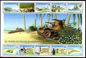 Kiribati 611-612 sheets,MNH.Mi Bl.20-21. WW II,Liberation.Aircraft,Naval ships.