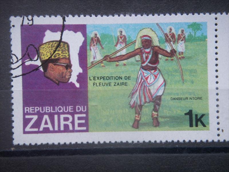 ZAIRE, 1979, used 1k, Pres. Mobutu & Map Scott 902