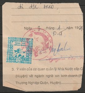 Vietnam 1989 revenue 10d used on document