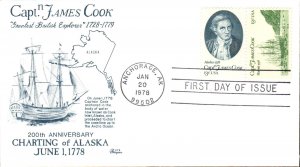 #1732-33 Captain James Cook Bazaar FDC
