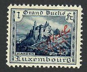 Luxembourg; Scott O137; 1926;  Unused; NH