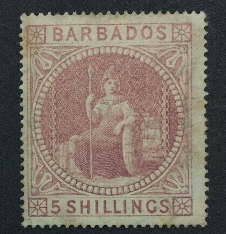 MOMEN: BARBADOS SG #64 1873 MINT OG H LOT #192430-1210