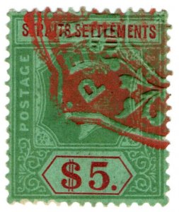 (I.B) Malaya (Straits Settlements) Revenue : Duty Stamp $5 (Penang)