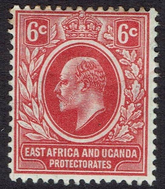 EAST AFRICA & UGANDA 1910 KEVII 6C REDRAWN DESIGN