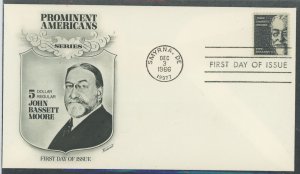 US  (1966) $5 John Bassett Moore, high value of the prominent American definitive series on an unaddressed first day cover with