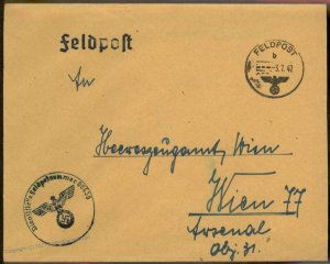 3rd Reich Germany WWII Balkans Greece Geheime Feldpolizei 510 Feldpost Co G97969