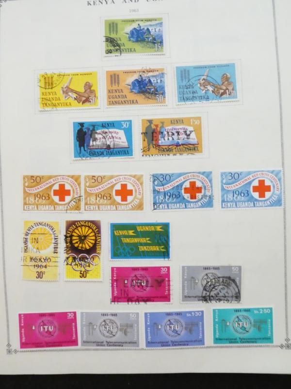 EDW1949SELL : KENYA U & T Very clean Mint & Used collection on pages. Cat $523.