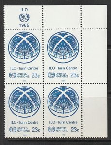 1985 UN-NY - Sc 443 - MNH VF - PB UR - ILO Turin Center