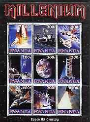 Rwanda 1999 Millennium - Space in the 20th Century perf s...