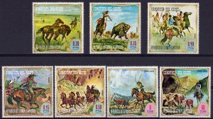 Equatorial Guinea 1974 CONQUEST OF THE AMERICAN WEST (7) PERFORATED  MNH