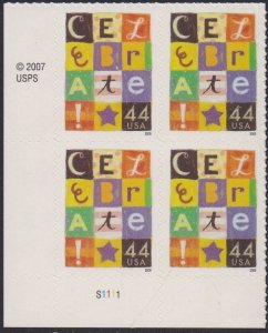 4407 Celebrate Plate Block MNH