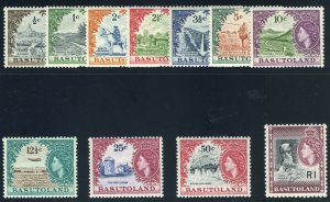 Basutoland 1961 QEII Decimal Currency set complete superb MNH. SG 69-79.