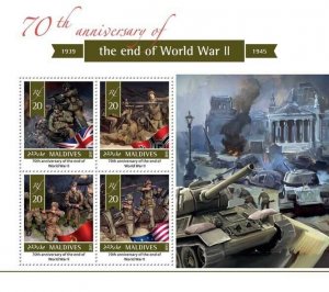 Maldives 2015 MNH - WORLD WAR II. Michel Code: 5699-5702  |  Scott Code: 3369