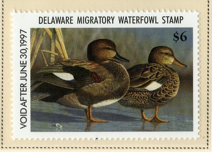 US DE17 DELAWARE STATE DUCK STAMP 1996 MNH SCV $12.00 BIN $6.00