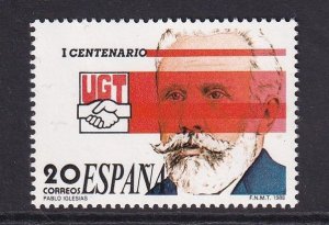 Spain    #2554  MNH 1988  workers` union