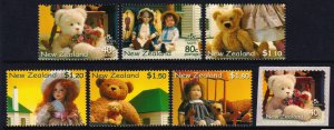 New Zealand 2000 Dolls & Teddy Bears Complete Mint MNH Set SC 1681-1686