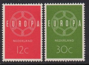 Netherlands 1959 Europa VFMNH (379-80)