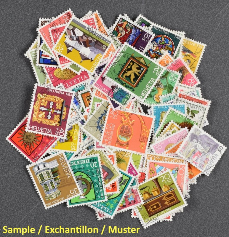 SWITZERLAND, 150 DIFFERENT SEMIPOSTALS, MOSTLY NICELY USED