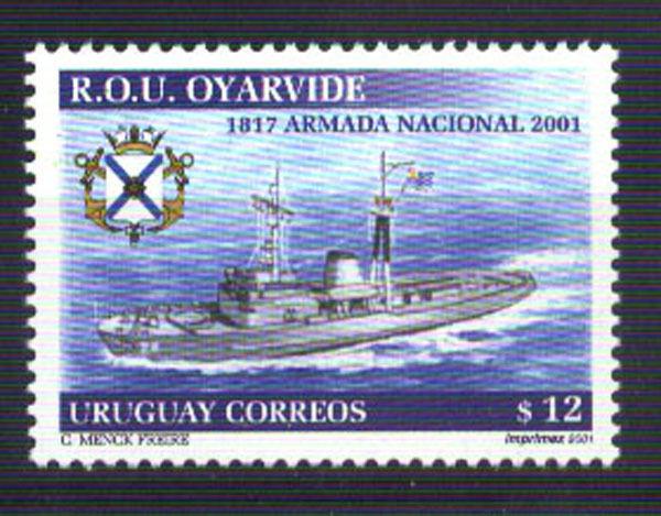 URUGUAY 2001 SHIPS OYARVIDE Yv 2003A MI 2637 MNH