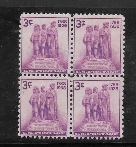 #837 MNH Northwest Territory Block of Four