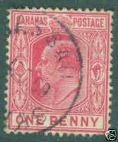 Bahamas Scott 37 KE VII 1902 used stamp CV$3.25