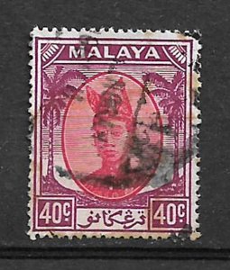 COLLECTION LOT #62 MALAYA TRENGGANU # 63 1949 CV= $27.50