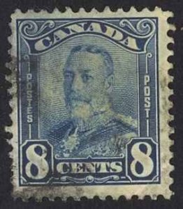 Canada Sc# 154 Used (a) 1928 8c blue King George V Scroll Issue