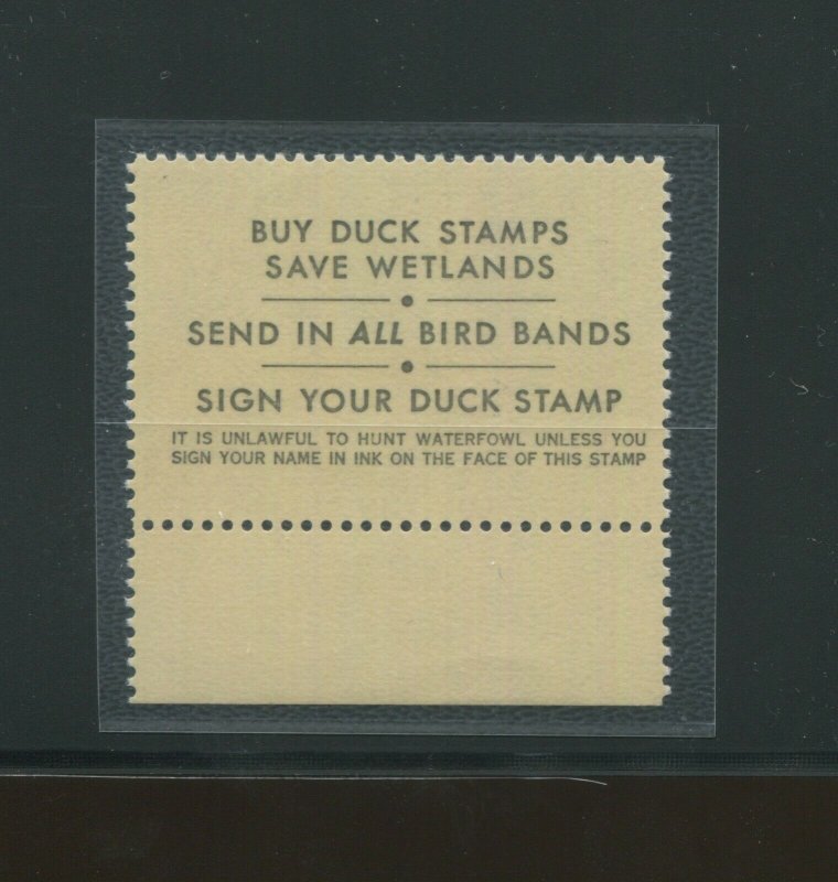 1986 United States Waterfowl Hunter Duck Stamp #RW53a NH Black Omitted Certified