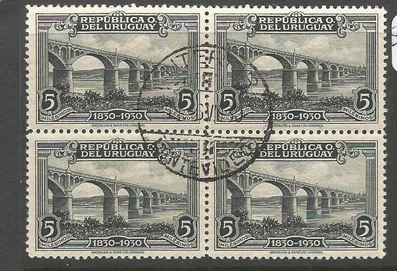 Uruguay SC 394 Block of 4 VFU (6cth)