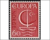 Norway Used NK 581   C.E.P.T.- Ship Red lilac 60 Øre