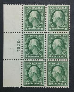 MOMEN: US #424 PLATE BLOCK MINT OG NH #24850