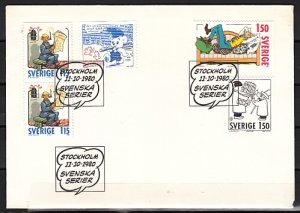 Sweden, Scott cat. 1335-1338. Cartoons issue. First day cover. ^