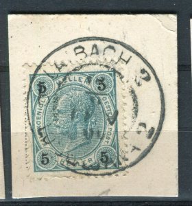 AUSTRIA; 1890s-1900s early F. Joseph issue fine used Full Postmark PIECE