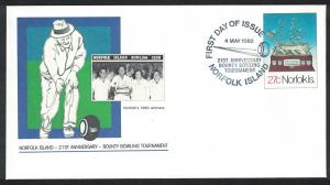 Norfolk Bowling Tournament Pre-paid Envelope FDC