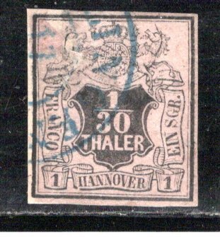 German States Hanover Scott # 3, used