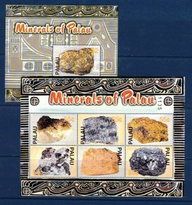 Paluu Sc 759-60 MNH S/S of 2004 - Minerals - HJ06