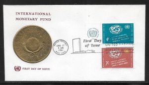 United Nations NY 90-91 IMF Geneva Cachet FDC First Day Cover