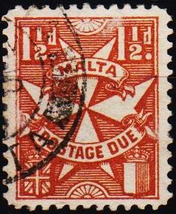 Malta.1925 1 1/2d S.G.D13 Fine Used