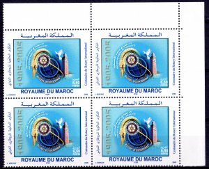 Morocco 2005 Sc#985 ROTARY INTERNATIONAL CENTENARY Block of 4 MNH