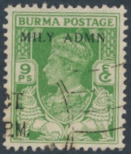 Burma   SC# 38  Used  MILY ADMIN  see details & scans