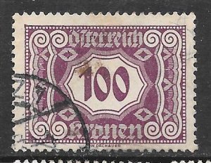 Austria J118: 100h Numeral, used, F-VF