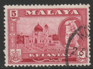 Malaya Kelantan Scott 75 - SG86, 1957 Sultan 5c used