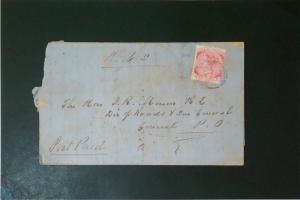 Jamaica 1880 HMS Letter Cover (Portion Missing / Torn) - Z3544