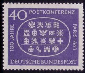 *Germany 1st Postal Congress 1863 Sc 863 MNH 