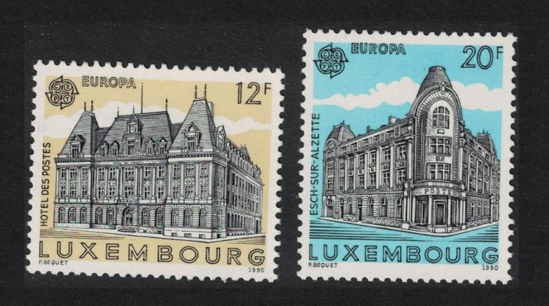Luxembourg Europa Post Office Buildings 2v 1990 MNH SG#1273-1274 MI#1243-1244