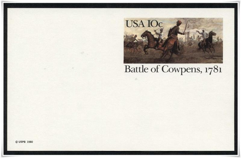 SC#UX87 10¢ Battle of Cowpens Postal Card Mint 