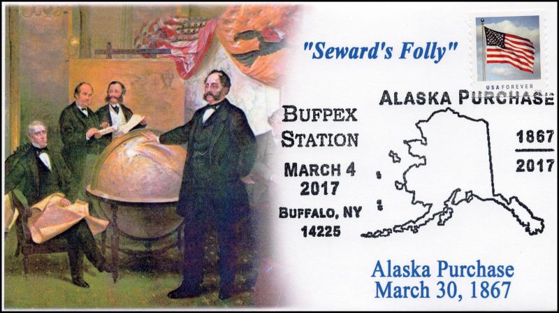 17-060, 2017, Alaska Purchase, 150 years, Bufpex, Pictorial Event Cover