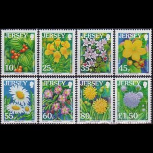 JERSEY 2007 - Scott# 1267-74 Wild Flowers Set of 8 NH