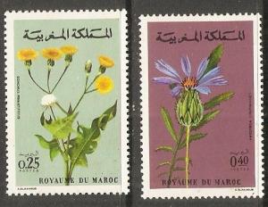 1972 Morocco Scott 266-267 Flowers MNH