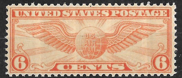 USA # C19  Winged Globe  6c    (1) Mint NH